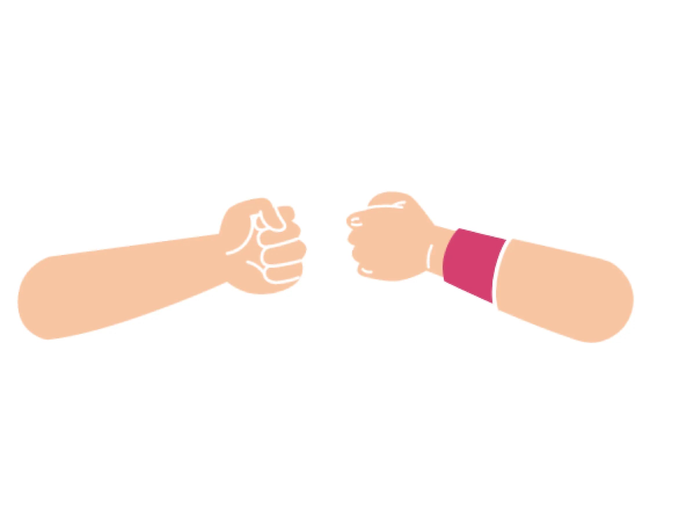 Hands bump